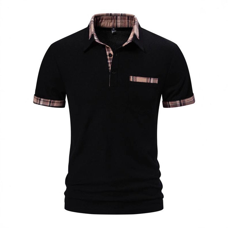Casual Men's Lapel Polo Shirt Short-sleeve T-shirt
