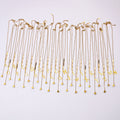 Fashion Simple Titanium Steel Tassel 26 Letters Square Pendant Necklace
